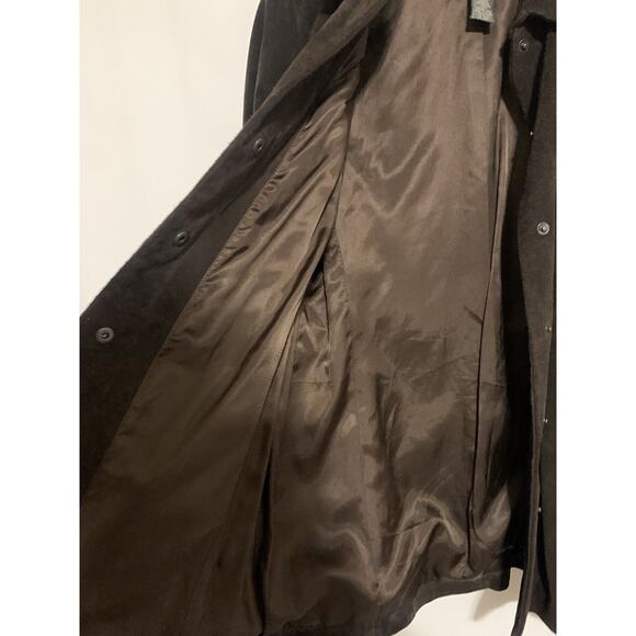 Banana Republic Womens Coat Medium Leather Brown Thick Lined Pockets - Picture 11 of 13
